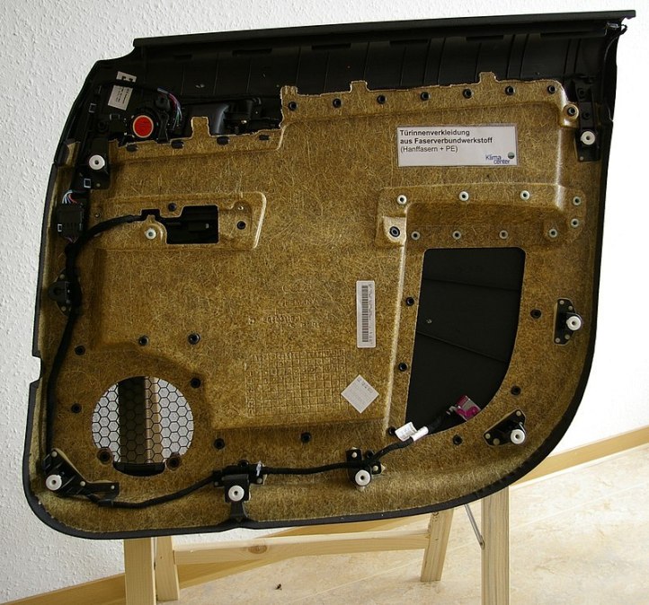 Hemp biocomposite door panel